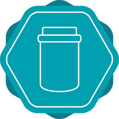Benzersiz Jam Şişe Vektör Satırı Simgesi