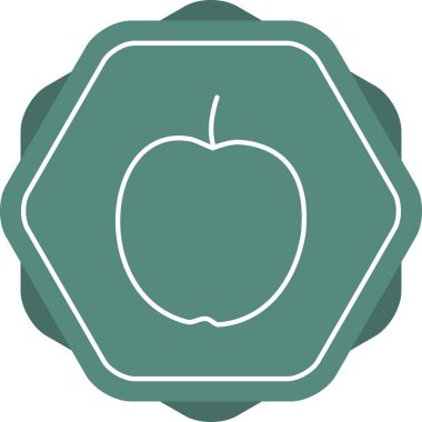 Eşsiz Elma Vektör Satırı Simgesi