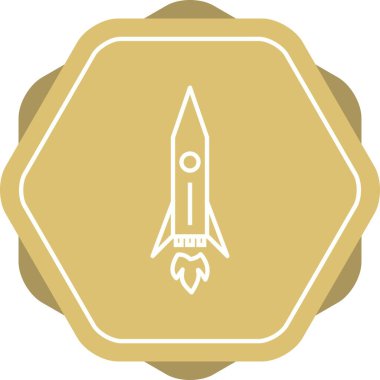 Benzersiz Roket Ii Vektör Satır Simgesi