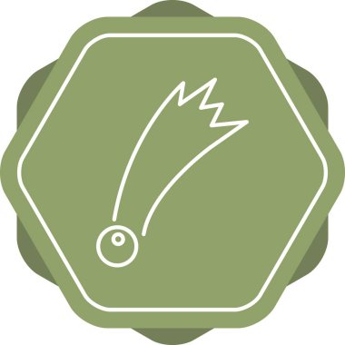 Eşsiz Kuyrukluyıldız Vektör Satırı Simgesi