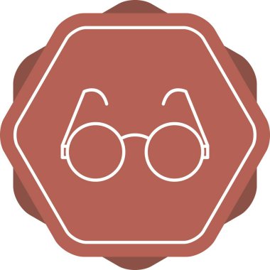 Benzersiz Güneş Gözlüğü Vektör Satırı Simgesi