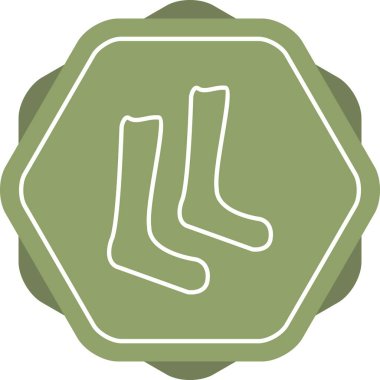 Çorap Vektörü Satırı Simgesinin Eşsiz Çifti