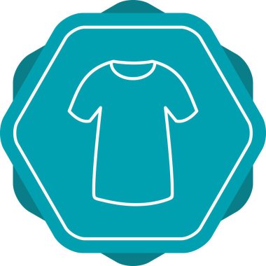Eşsiz T-Shirt Vektör Satır Simgesi