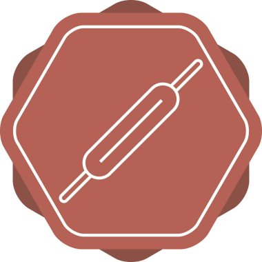 Benzersiz Roller ve Pin Vektör Çizgisi Simgesi