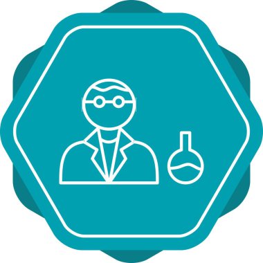 Eşsiz Kimyacı Vektör Satır Simgesi