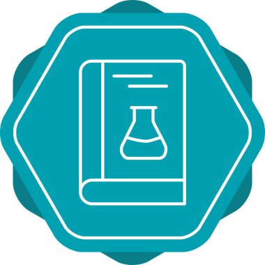 Eşsiz Kimya Kitabı Vektör Satırı Simgesi