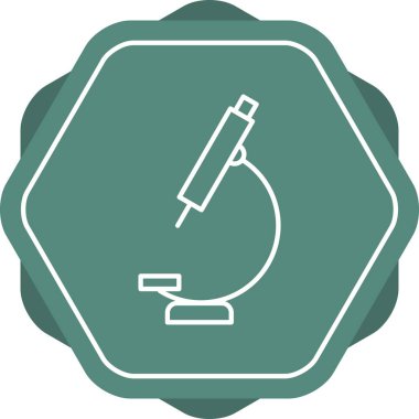 Eşsiz Mikroskop Vektör Satır Simgesi