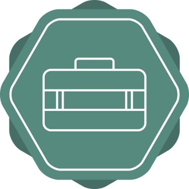 Eşsiz Bavul Vektör Satır Simgesi