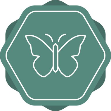 Eşsiz Kelebek Vektör Satırı Simgesi