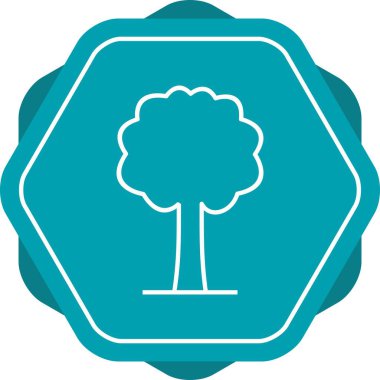 Eşsiz Ağaç Vektör Satırı Simgesi