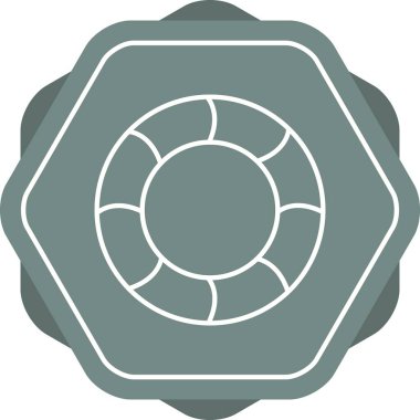 Benzersiz Yüzme Tekerleği Vektör Çizgisi Simgesi