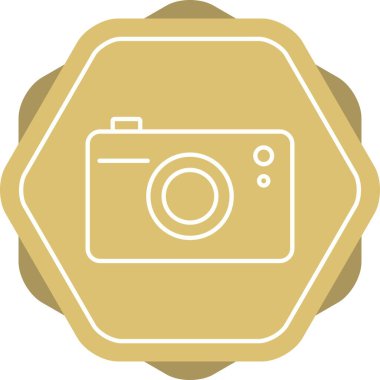 Eşsiz Kamera Vektör Satırı Simgesi