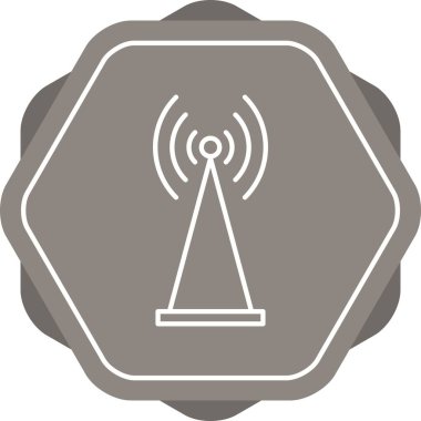 Eşsiz Anten Vektör Satır Simgesi