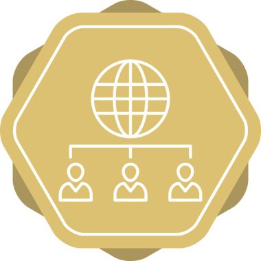 Eşsiz Web İstemcisi Sunucu Vektör Satır Simgesi