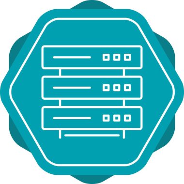 Eşsiz Sunucu Vektör Satırı Simgesi