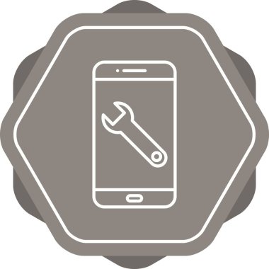 Eşsiz Yapılandırma Vektör Satır Simgesi