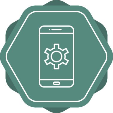 Eşsiz Ayarlar Vektör Satır Simgesi