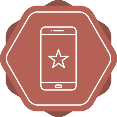 Benzersiz Yıldızlı Vektör Satırı Simgesi