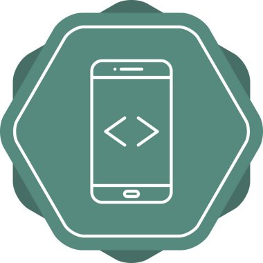 Eşsiz Kod Vektör Satırı Simgesi