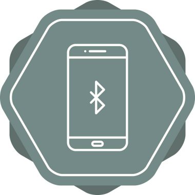 Eşsiz Bluetooth Bağlantı Vektörü Satır Simgesi