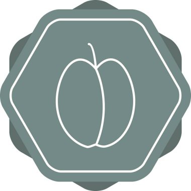 Eşsiz Erik Vektör Satırı Simgesi