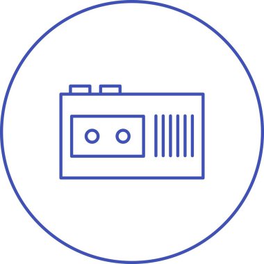 Benzersiz Haber İstasyonu Vektör Kabartma Simgesi