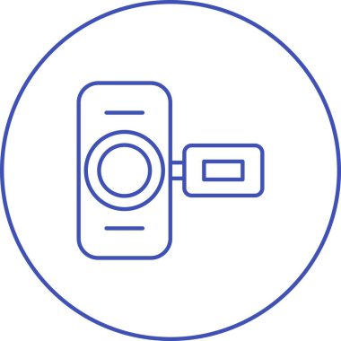 Benzersiz El Kamerası I Vektör Satır Simgesi