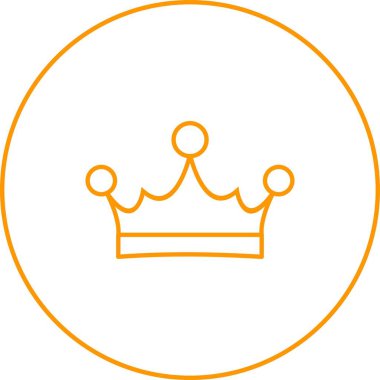 Eşsiz Kral Crown Vektör Satır Simgesi