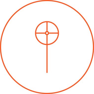 Eşsiz Çizgili Şeker Vektör Satırı Simgesi