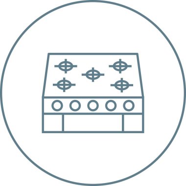 Eşsiz Soba Vektör Hattı Simgesi