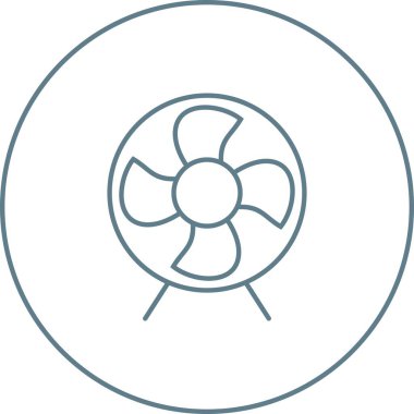 Eşsiz Elektrik Fan Satır Vektörü Simgesi