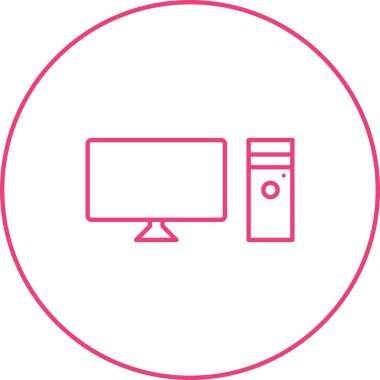 Eşsiz Bilgisayar Satırı Vektör Simgesi