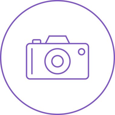 Eşsiz Kamera Çizgisi Vektör Simgesi