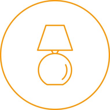 Eşsiz Tablo Lambası Satır Vektörü Simgesi