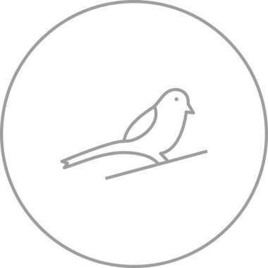 Eşsiz Serçe Vektör Satırı Simgesi