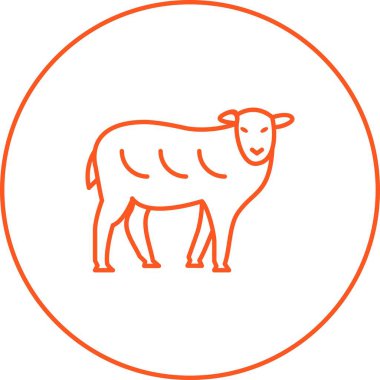 Koyun Eşsiz Vektör Satırı Simgesi