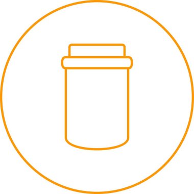 Benzersiz Jam Şişe Vektör Satırı Simgesi