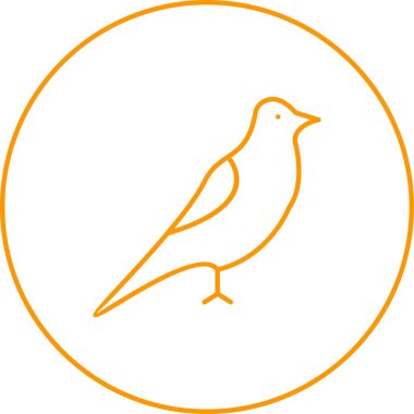 Eşsiz Kuş Vektör Satırı Simgesi