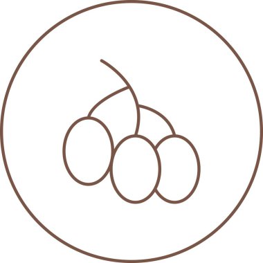 Eşsiz Böğürtlen Vektör Satırı Simgesi