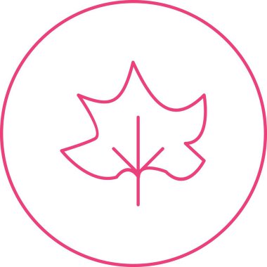 Benzersiz Yaprak Vektör Satırı Simgesi