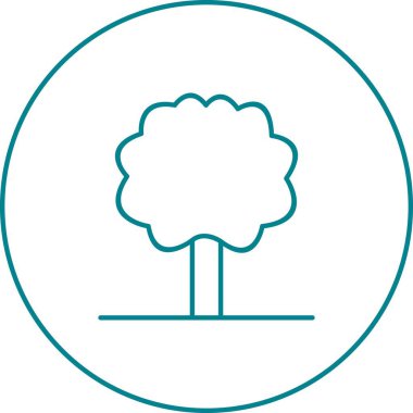 Benzersiz Ağaç I Vektör Satır Simgesi