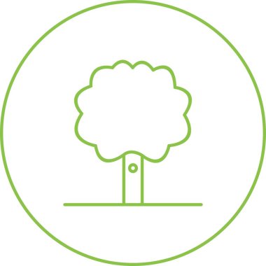 Benzersiz Ağaç 2 Vektör Satırı Simgesi