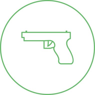 Eşsiz Silah Vektör Satırı Simgesi