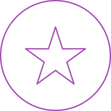 Eşsiz Yıldız Vektör Satırı Simgesi