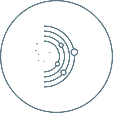 Eşsiz Galaksi Vektör Satır Simgesi