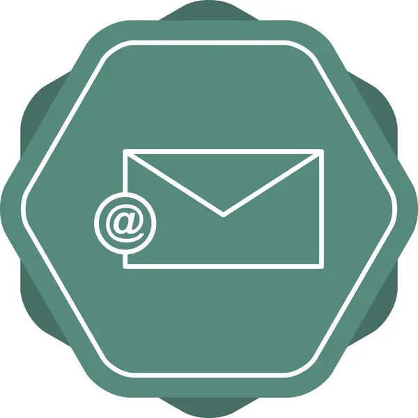 Icône Unique Ligne Vecteur Email — Image vectorielle