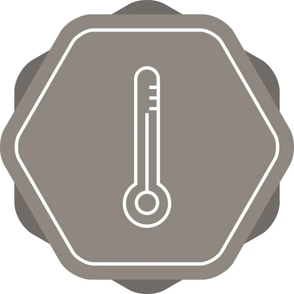 Μοναδικό Εικονίδιο Διανυσματικής Γραμμής Θερμόμετρου — Διανυσματικό Αρχείο