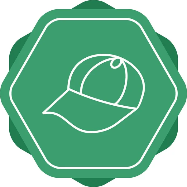 Unique Summer Cap Vector Line Icon — Stock Vector