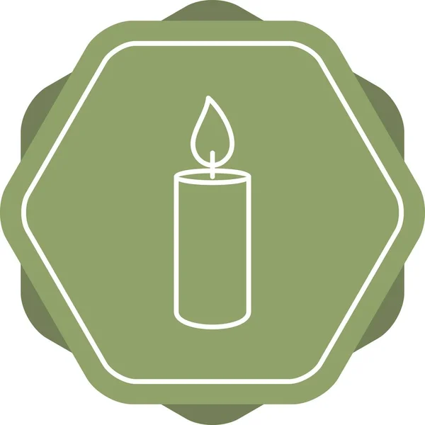 Einzigartiges Candle Line Vector Icon — Stockvektor