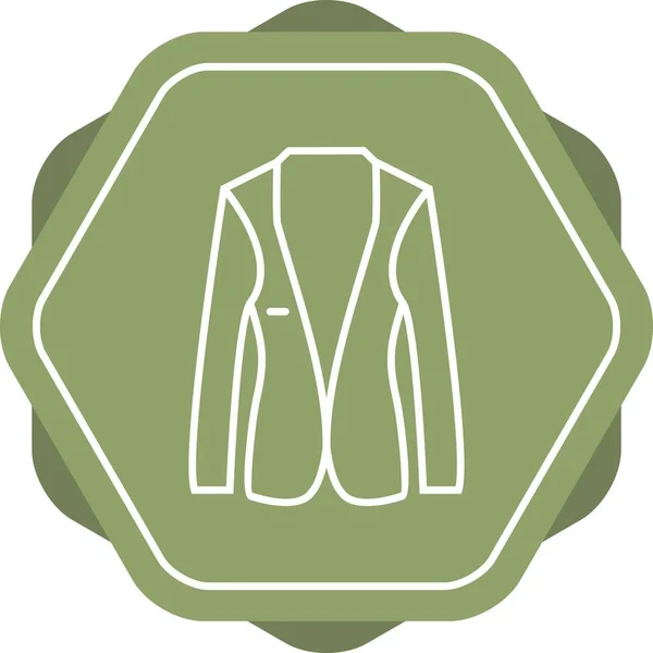 Chaqueta Única Vector Line Icon — Vector de stock